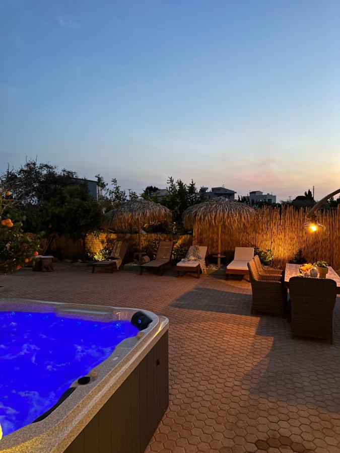 Villa Aspasia With Private Jacuzzi - Oasis Resort Коккинос Пиргос Экстерьер фото